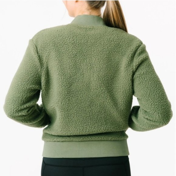 Zyia Active Flying V High Pile Fleece Bomber Jacket XL - Picture 3 of 15